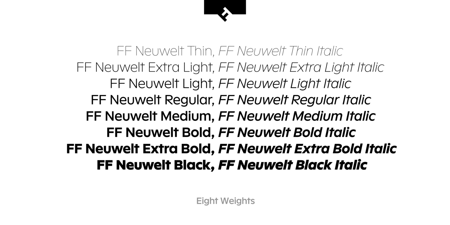FF Neuwelt Text Extra Bold Italic Font preview